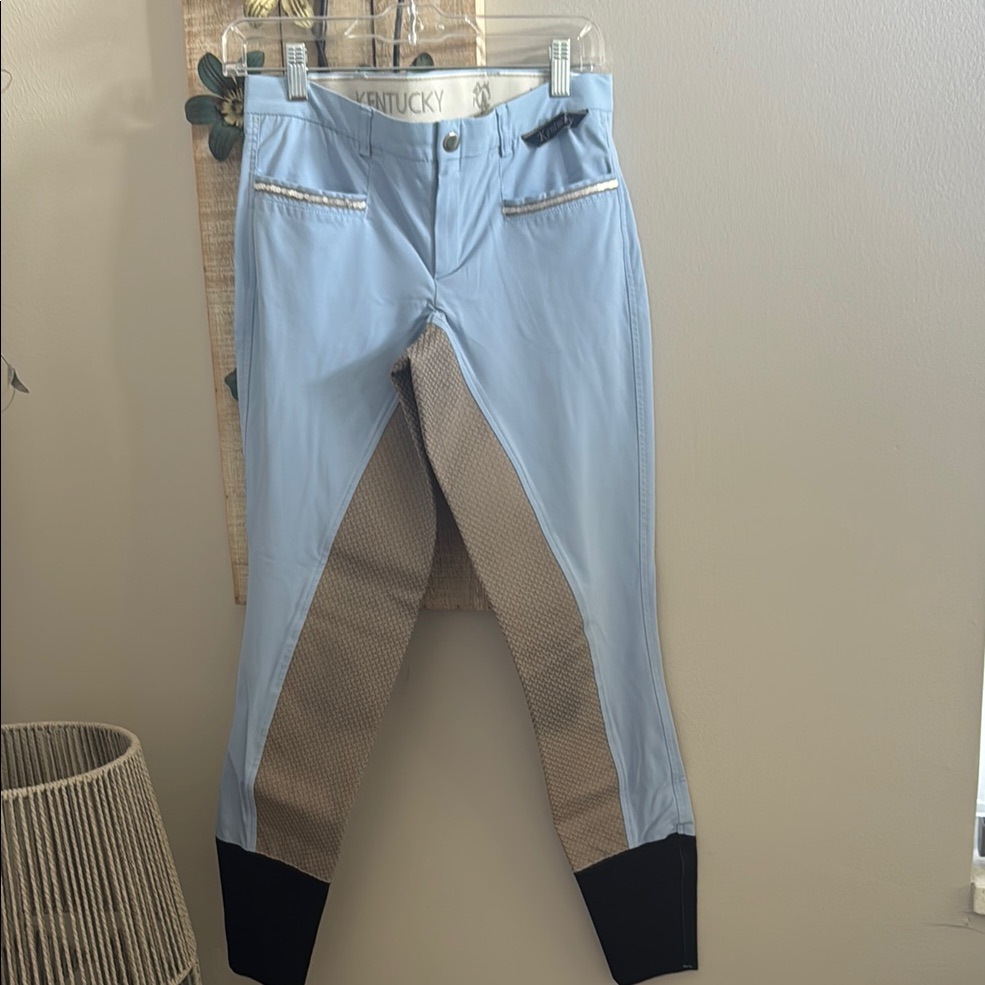 Kentucky Blue And Tan Riding Breeches